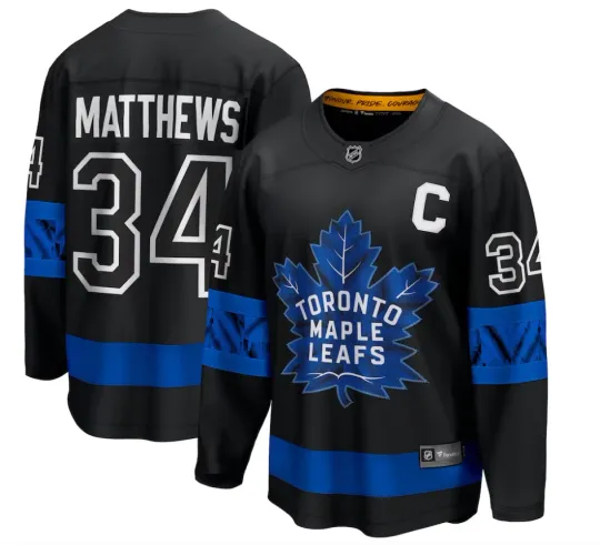 Discover Men's Toronto Maple Leafs Auston Matthews Black Breakaway Jersey