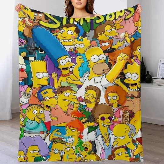 Simpsons Festival Blanket The Simpsons Movie Fleece Blanket Gifts Family