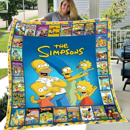 New The Simpsons Cartoon TV Series Fleece Blanket