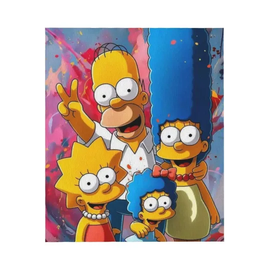 Discover Printing The Simpson Movie Blanket Gifts For Fans Lover Fleece Blanket