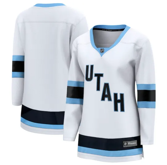 Discover Women's Fanatics Utah Hockey Club Breakaway Away White NHL Jersey