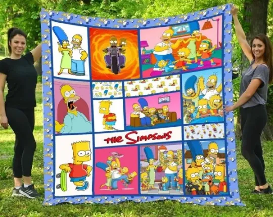 Discover The Simpson Funny Blanket, The Simpson Gift For Fans Fleece Blanket