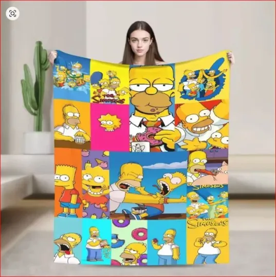Discover Funny Family Simpson Photo Home Decor Blanket The Simpson Movie Fleece Blanket