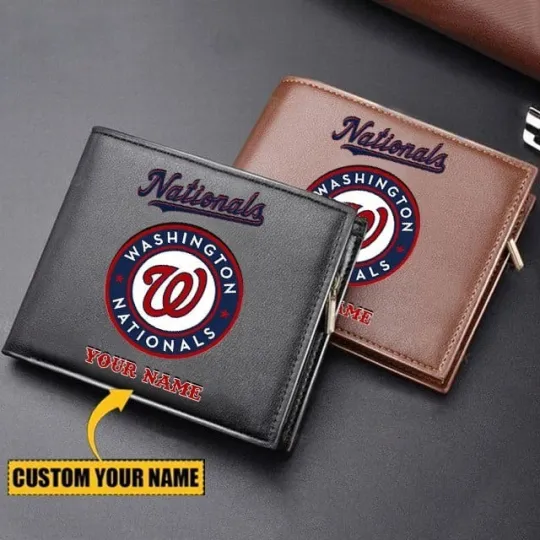 Discover Personalized Washington Baseball Nationalss Team Men Leather Wallet Gift For Him