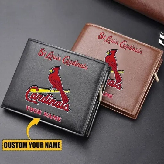Discover Personalized St. Louis Baseball Cardinalss Team Men Leather Wallet Gift For Him