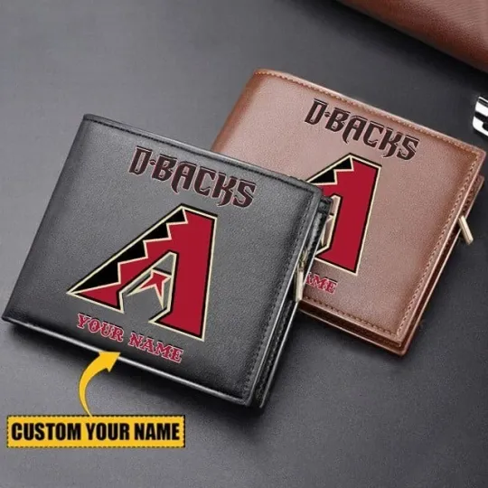 Discover Personalized Arizonna Baseball Diamondbackss Team Men Leather Wallet Gift For Him