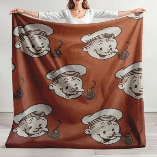 Discover Vintage Sailor Dad Blanket Popeye The Sailor Cartoon Characters Fleece Blanket
