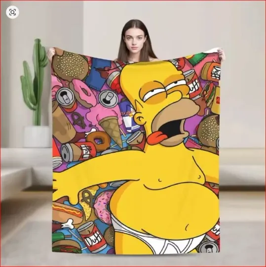 Discover Family Simpson DaddyHome Decor Blanket The Simpson Movie Fleece Blanket