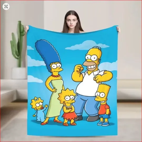 Discover Family Simpson Sky Clouds Blanket Character The Simpson Movie Fleece Blanket