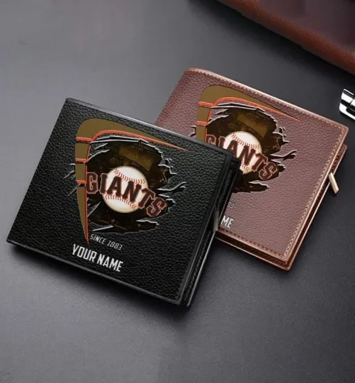 Discover Personalized San Francisco Baseball Giantss Team Men Leather Wallet Gift For Him