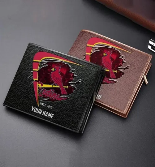 Discover Personalized St. Louis Baseball Cardinalss Team Men Leather Wallet Gift For Him