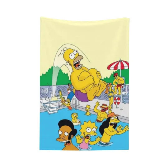 Discover Family Simpson Swimming Blanket The Simpson Movie Fleece Blanket Gifts Fans