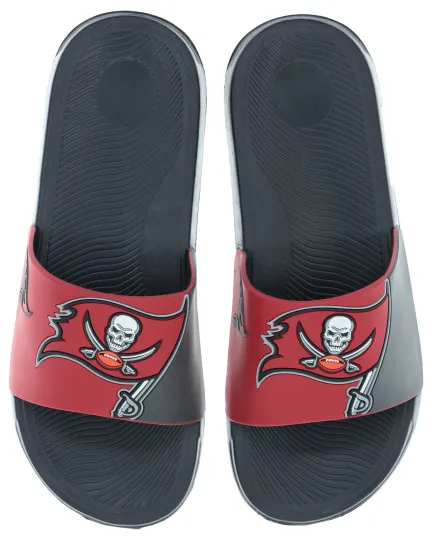 Tampa Bay Buccaneers Cropped Logo Raised Slides for Men