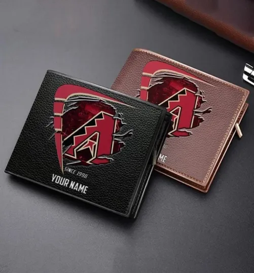 Discover Personalized Arizonna Baseball Diamondbackss Team Men Leather Wallet Gift For Him