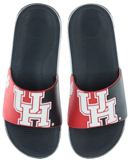 NCAA Houston Cougars Cropped Logo Raised Slide Sandals