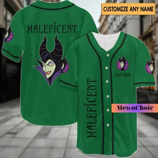 Evil Queen Villains 3D Baseball Jersey Shirt