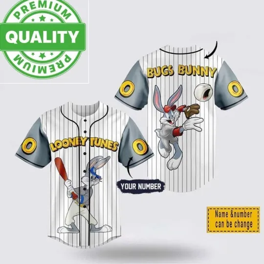 Personalized Name Bugs Bunny Baseball Jersey Shirt