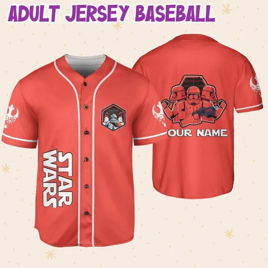 Personalized Stormtrooper Star Wars The Force Awakens 3D Baseball Jersey Shirt
