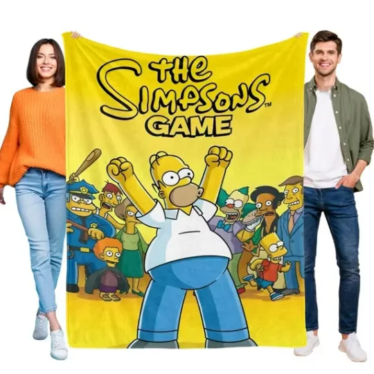 The Simpsons-themed The Simpson Movie Blanket Funny Gift Fans Fleece Blanket