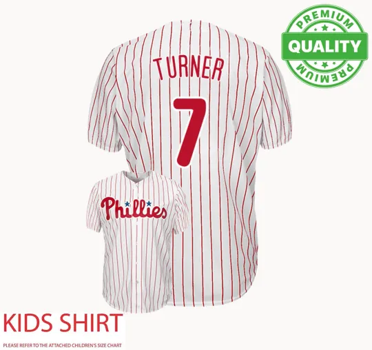 Discover Number #7 Turner Philadelphia Baseball Jersey 3D AOP Gift Kids Youth 1J0768
