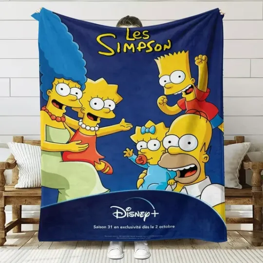 Discover Disney Simpson The Simpson Movie Blanket Funny Gift Fans Fleece Blanket