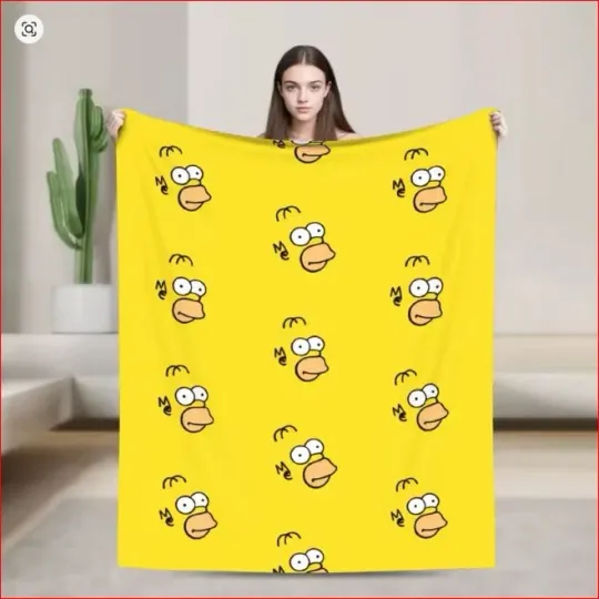Discover Family Simpson Icon Funny Blanket Character The Simpson Movie Fleece Blanket