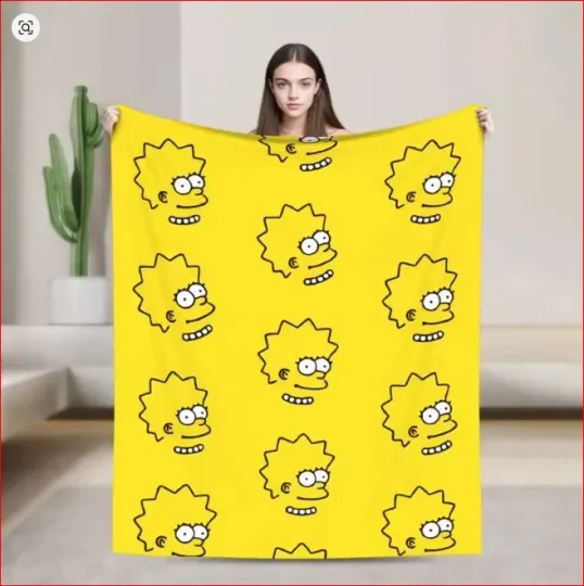Discover Icon Family Simpson Funny Blanket Character The Simpson Movie Fleece Blanket