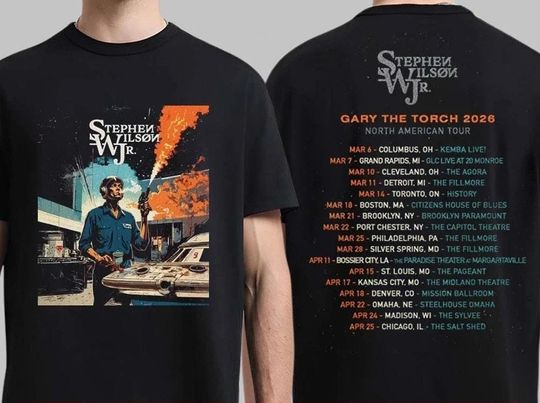 Discover Official Stephen Wilson Jr Gary The Torch 2026 Tour T-Shirt