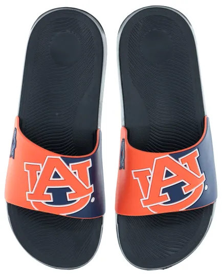 Discover Auburn Tigers Tide Cropped Logo Raised Slide Sandals