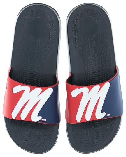 Men's Ole Miss Rebels Logo Raised Slide Sandals