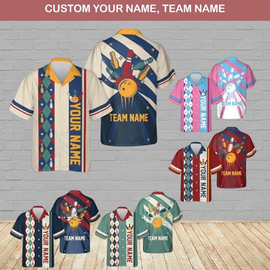 Discover Custom Retro Bowling Shirts for Men Kid Women, Bowling Team Shirt, Bowling For Kid, Bowling Shirt Bowling Player, Bowlers Gift