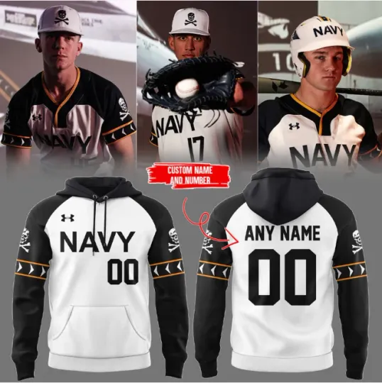 Discover Navy Midshipmen Baseball 2025 Limited Jolly Rogers Hoodie 3D Gift For Valentine