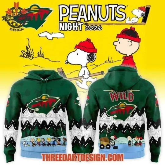 Discover Snoop Minnesota Wild Peanuts Night 2026 All Over Print 3D Hoodie