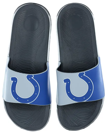 Discover Indianapolis Colts Cropped Logo Raised Slide Sandals for Men