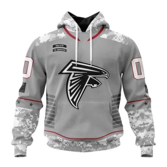Atlanta Football Team Falconss | Specialized Design Camo Salute Hoodie