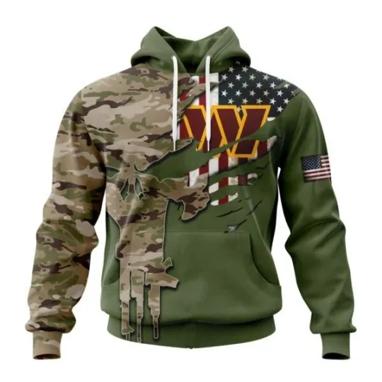 Discover Washington Football Team Commanderss | Special Camo Design For Veterans Day Hoodie