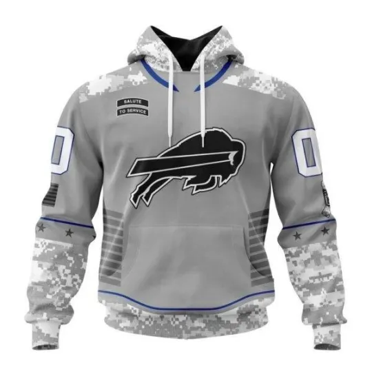 Discover Buffalo Football Team Billss | Specialized Design Camo Salute Hoodie