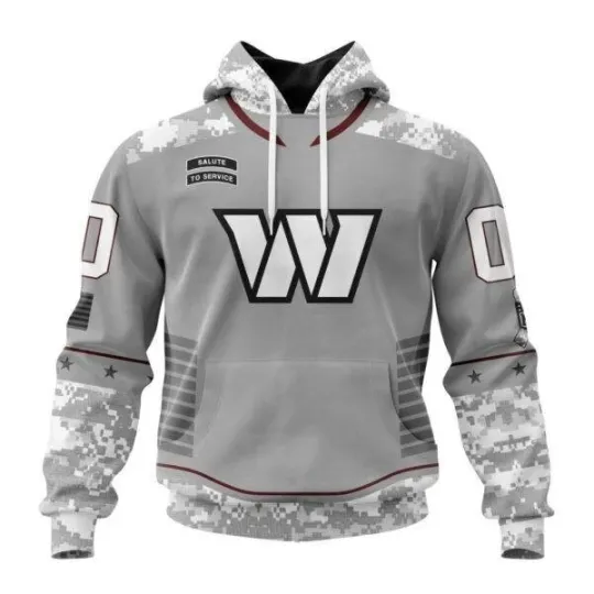 Discover Washington Football Team Commanderss | Specialized Design Camo Salute Hoodie