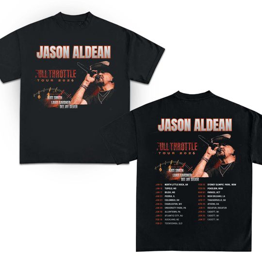 Discover Jason Aldean Full Throttle Tour 2026 North America tour unisex tshirt
