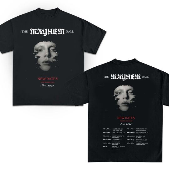 Discover Ld ga Tour 2026 Shirt, Ld ga Graphic Shirt, The Mayhem Ball Tour T-shirt, Ld ga The Mayhem Ball Tour 2026