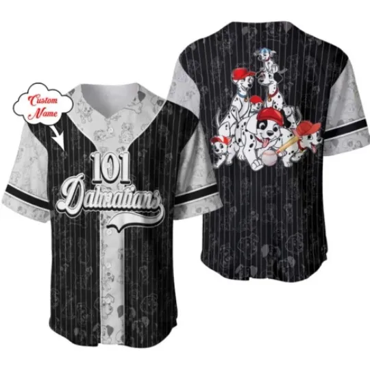Discover Personalized Love Dalmatian Dogs Cartoon Dogs 3D BASEBALL JERSEY SHIRT Us Size