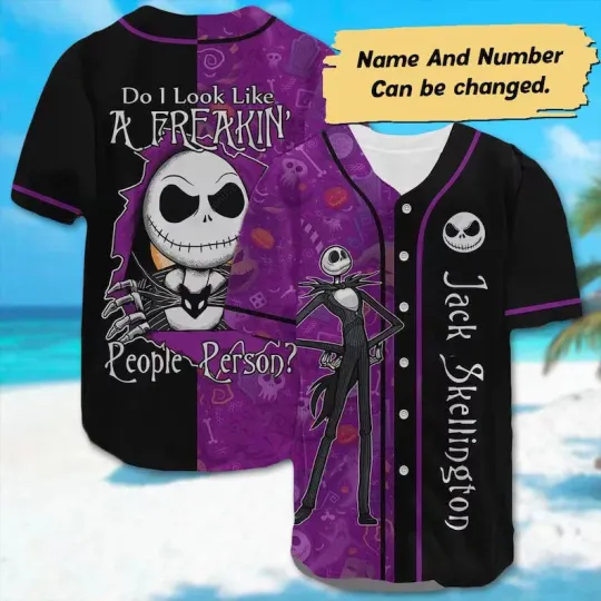 Discover Custom Jack Skellington 3D BASEBALL JERSEY SHIRT MOTHER DAY GIFT ALL OVER PRINT