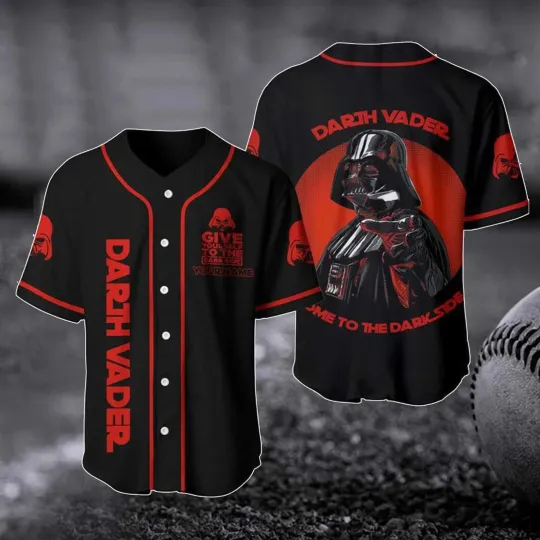 Personalized Darth Vader Come To The Dark Side 3D Baseball Jersey Shirt