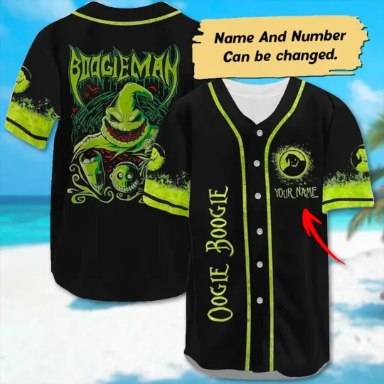 Personalized Oogie Boogie Nightmare Before Christmas 3D Baseball Jersey Shirt