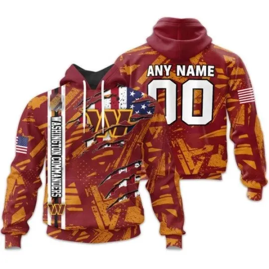 Discover Washington Football Team Commanderss | Personalized Hoodie Crack On Grunge