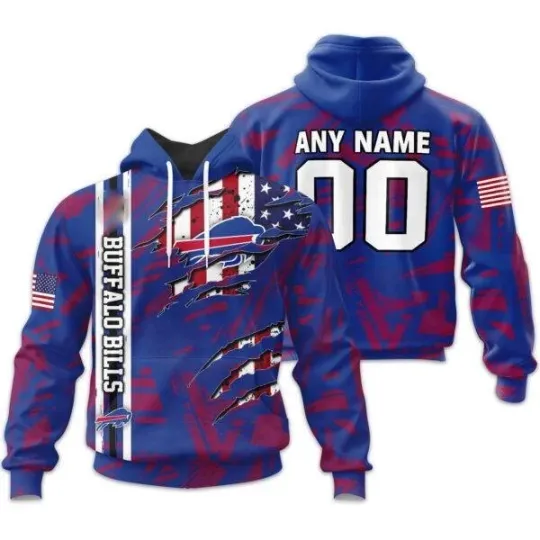 Discover Buffalo Football Team Billss | Personalized Hoodie Crack On Grunge