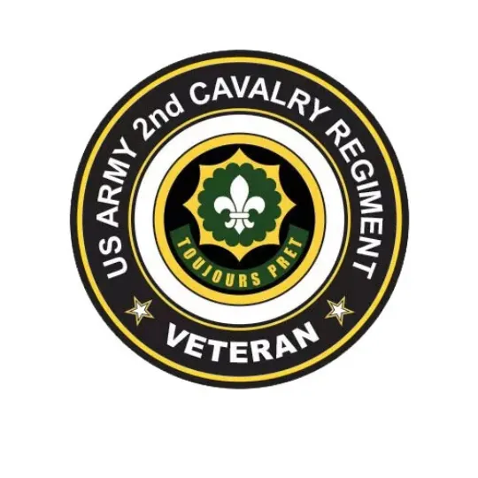 Discover 2nd Cavalry Regiment Veteran Sticker