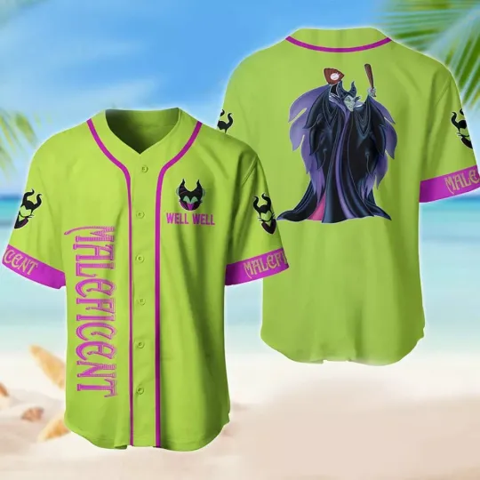 Discover Personalized Maleficent Playing Baseball Villain Baseball Jersey Shirt