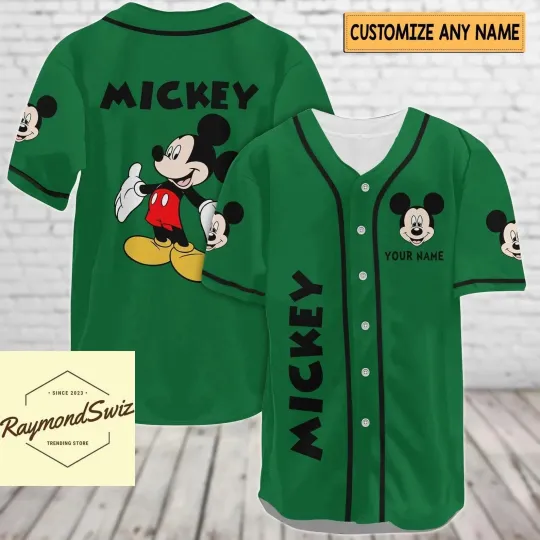 Discover Custom Mickey Mouse 3D Baseball Jersey Shirt