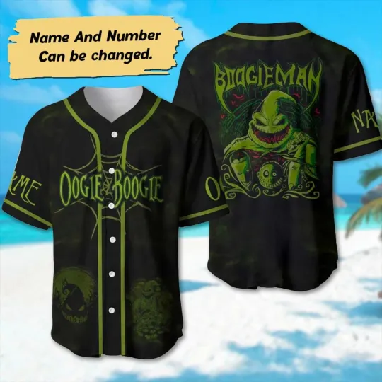 Personalized Halloween Oogie Boogie 3D Baseball Jersey Shirt